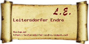 Leitersdorfer Endre névjegykártya
